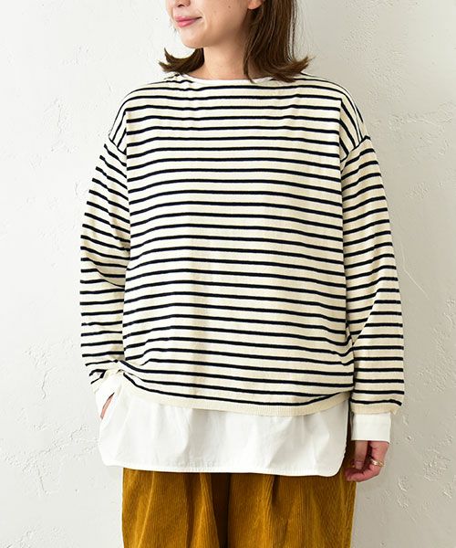 hagumu｜ボーダーTEEニット [[ha-PO-45]][C]