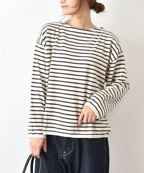 hagumu｜ボーダーTEEニット [[ha-PO-45]][C]