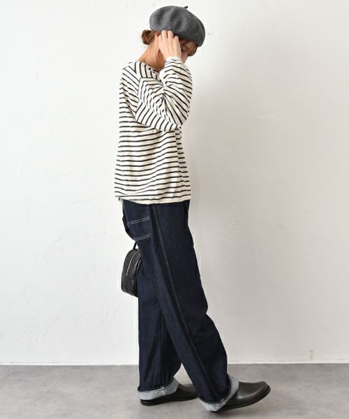 hagumu｜ボーダーTEEニット [[ha-PO-45]][C]