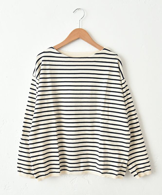 hagumu｜ボーダーTEEニット [[ha-PO-45]][C]