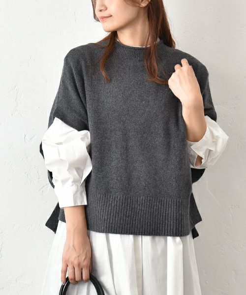 hagumu｜サイドボタンベスト [[ha-BE-35]][C]