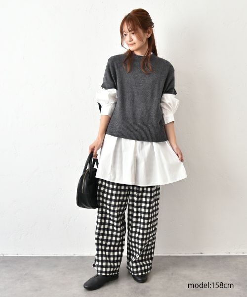 hagumu｜サイドボタンベスト [[ha-BE-35]][C]