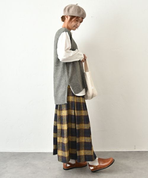 hagumu｜Vネックニットベスト [[125705]][C]