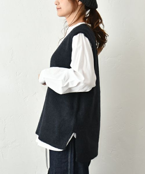  hagumu｜Vネックニットベスト [[125705]][C]