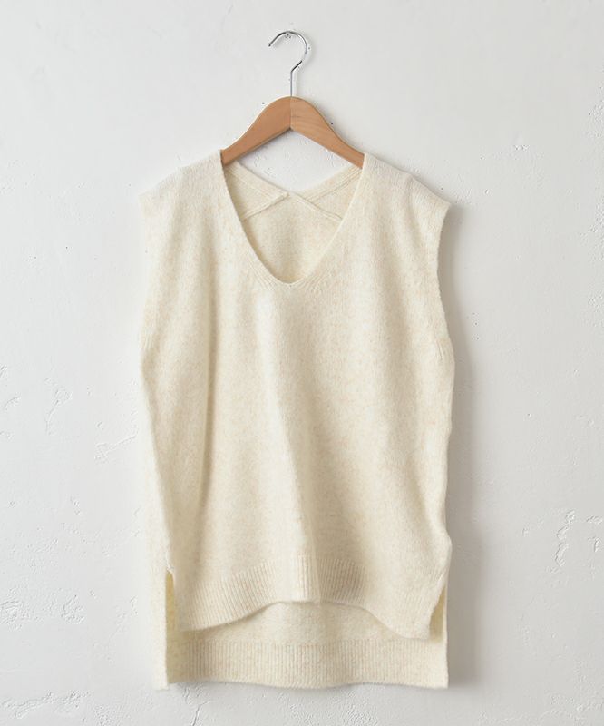  hagumu｜Vネックニットベスト [[125705]][C]