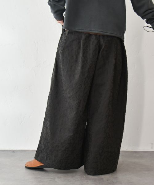 ichi｜ビンテージフラワータックワイドパンツ [[250509]][C]