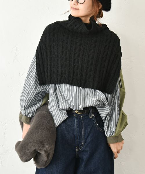 HUMS｜ニットミニケープ [[89165011]][C]