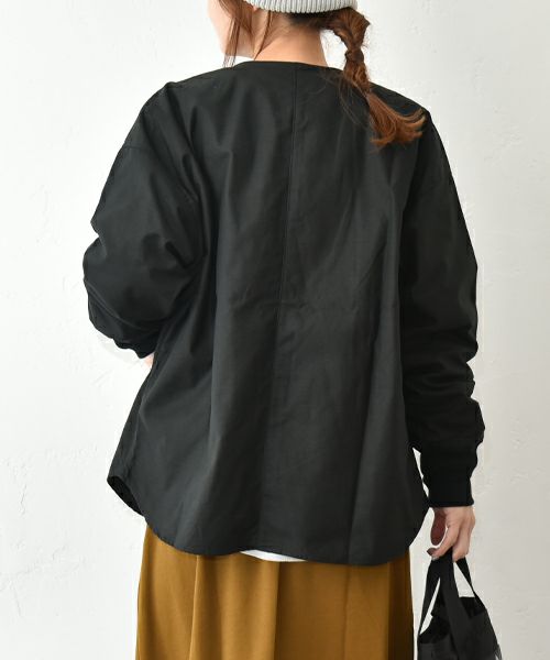 her.｜バックサテンノーカラージャケット [[MA-1751]][C]