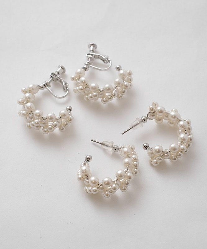 hagumu｜パールイヤリング／ピアス [[Z2506046]][C]