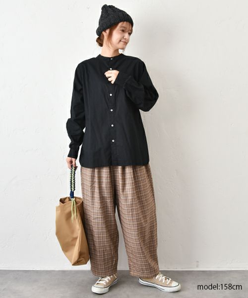 hagumu｜グレンチェックエッグパンツ [[2266081]][C]