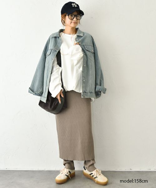 HUMS｜スカートドッキングリブパンツ [[MT-0464]][C]