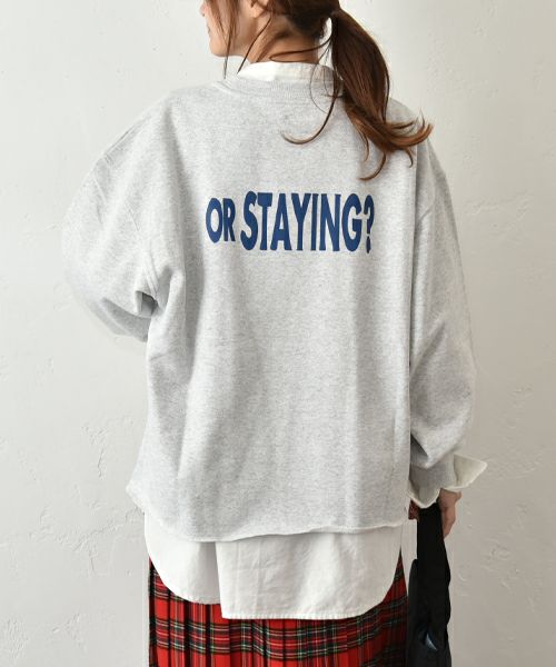 her.｜ロゴ入りビッグスウェット [[MTAH508-1110]][C]