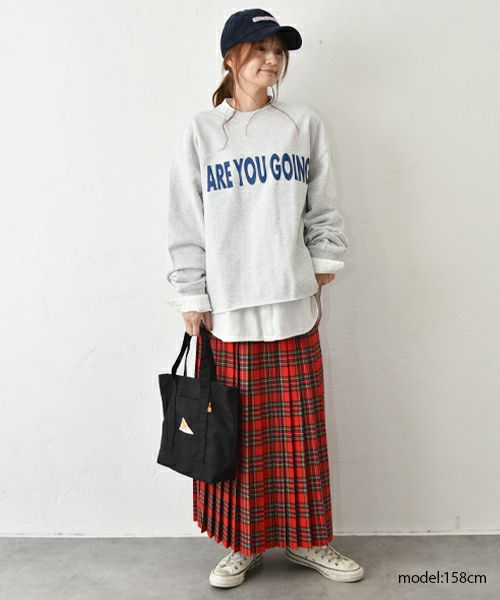 her.｜ロゴ入りビッグスウェット [[MTAH508-1110]][C]