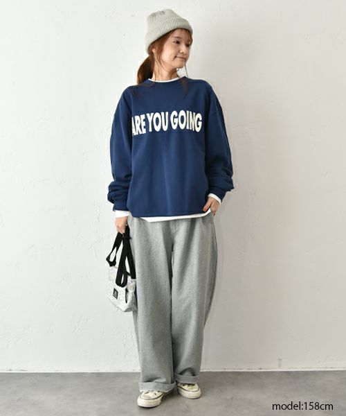 her.｜ロゴ入りビッグスウェット [[MTAH508-1110]][C]