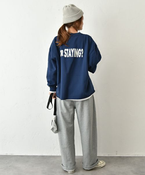 her.｜ロゴ入りビッグスウェット [[MTAH508-1110]][C]