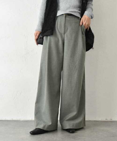 HUMS｜起毛ワイドパンツ [[HUM-074]][C]