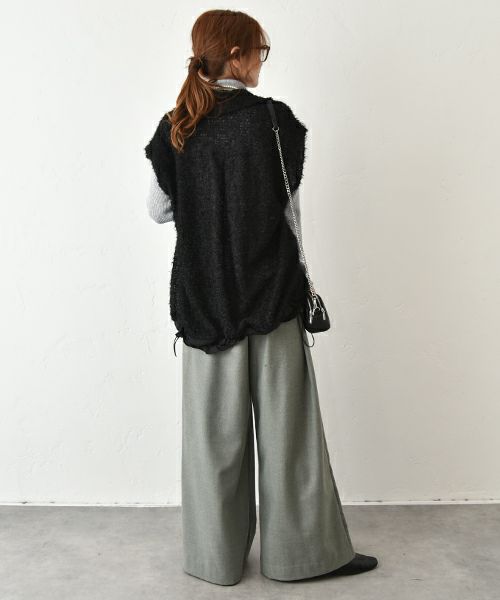 HUMS｜起毛ワイドパンツ [[HUM-074]][C]