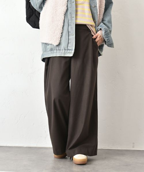 HUMS｜起毛ワイドパンツ [[HUM-074]][C]