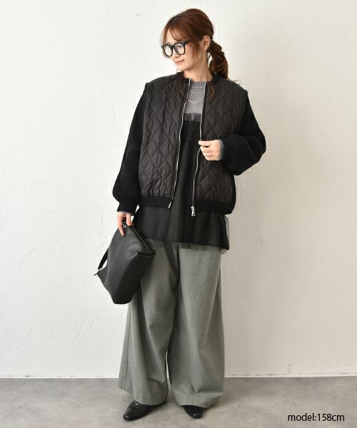 HUMS｜起毛ワイドパンツ [[HUM-074]][C]