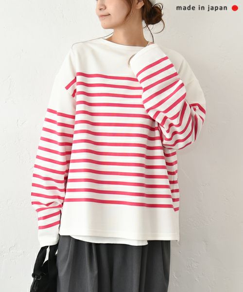 her.｜パネルボーダー長袖カットソー [[853410]][C]