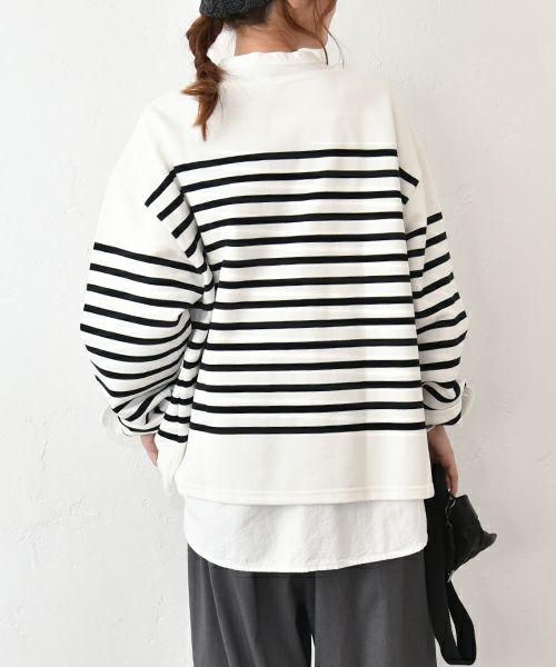 her.｜パネルボーダー長袖カットソー [[853410]][C]