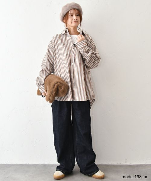 INDIMARK｜センタープレスワイドデニムパンツ [[WJ208]][C]