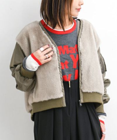 Risley｜Vネックファーブルゾン [[R2503-FBZ873]][F] | ma28 ONLINE STORE