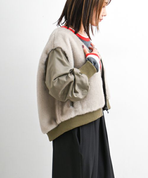 Risley｜Vネックファーブルゾン [[R2503-FBZ873]][F] | ma28 ONLINE STORE