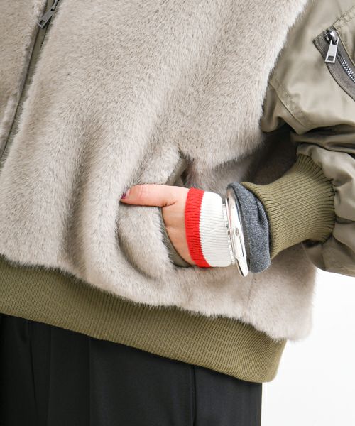 Risley｜Vネックファーブルゾン [[R2503-FBZ873]][F] | ma28 ONLINE STORE