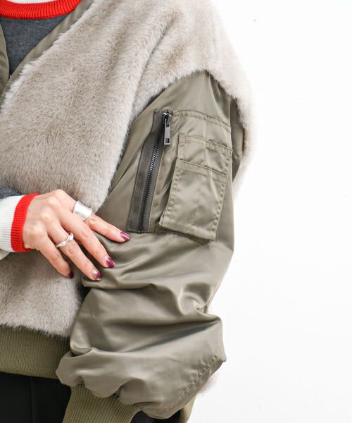 Risley｜Vネックファーブルゾン [[R2503-FBZ873]][F] | ma28 ONLINE STORE