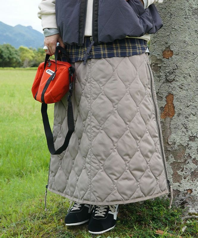 TAION｜MILITARY ZIP GUSSET DOWN SKIRT [[TAION-W150SKGZML-1]][D]