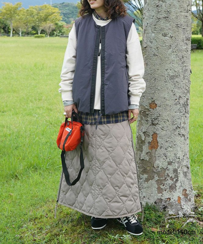 TAION｜MILITARY ZIP GUSSET DOWN SKIRT [[TAION-W150SKGZML-1]][D]
