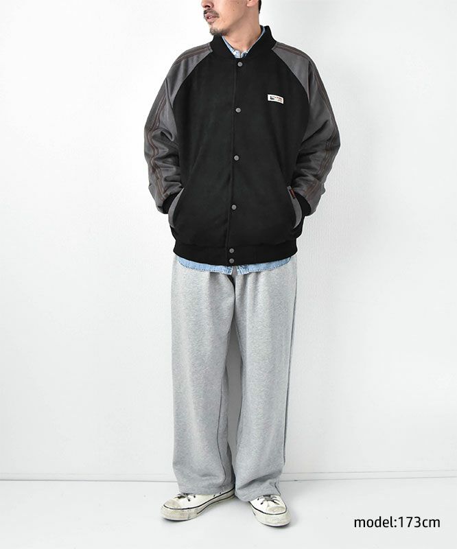 duckster｜スエード×レザー調コンビスタジアムJKT [[940214]][D]