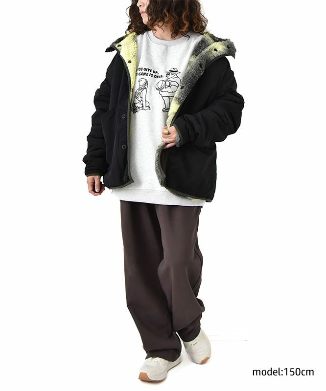duckster｜リップナイロン×グラデボア　リバーシブルベンチJkT [[947501]][D]