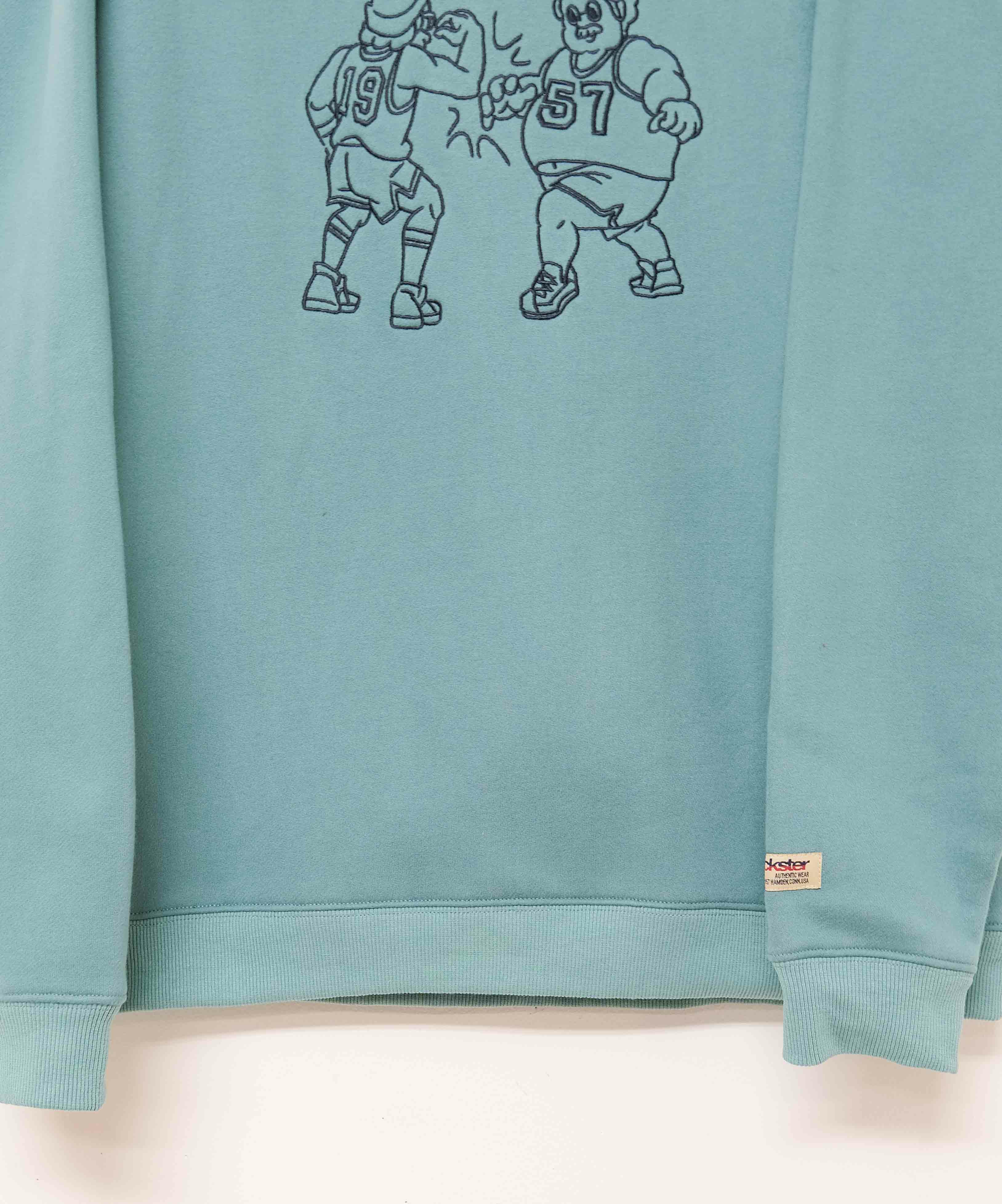duckster｜バスケット名場面　刺繍クルーネックスウェットスウェット [[940203]][D]