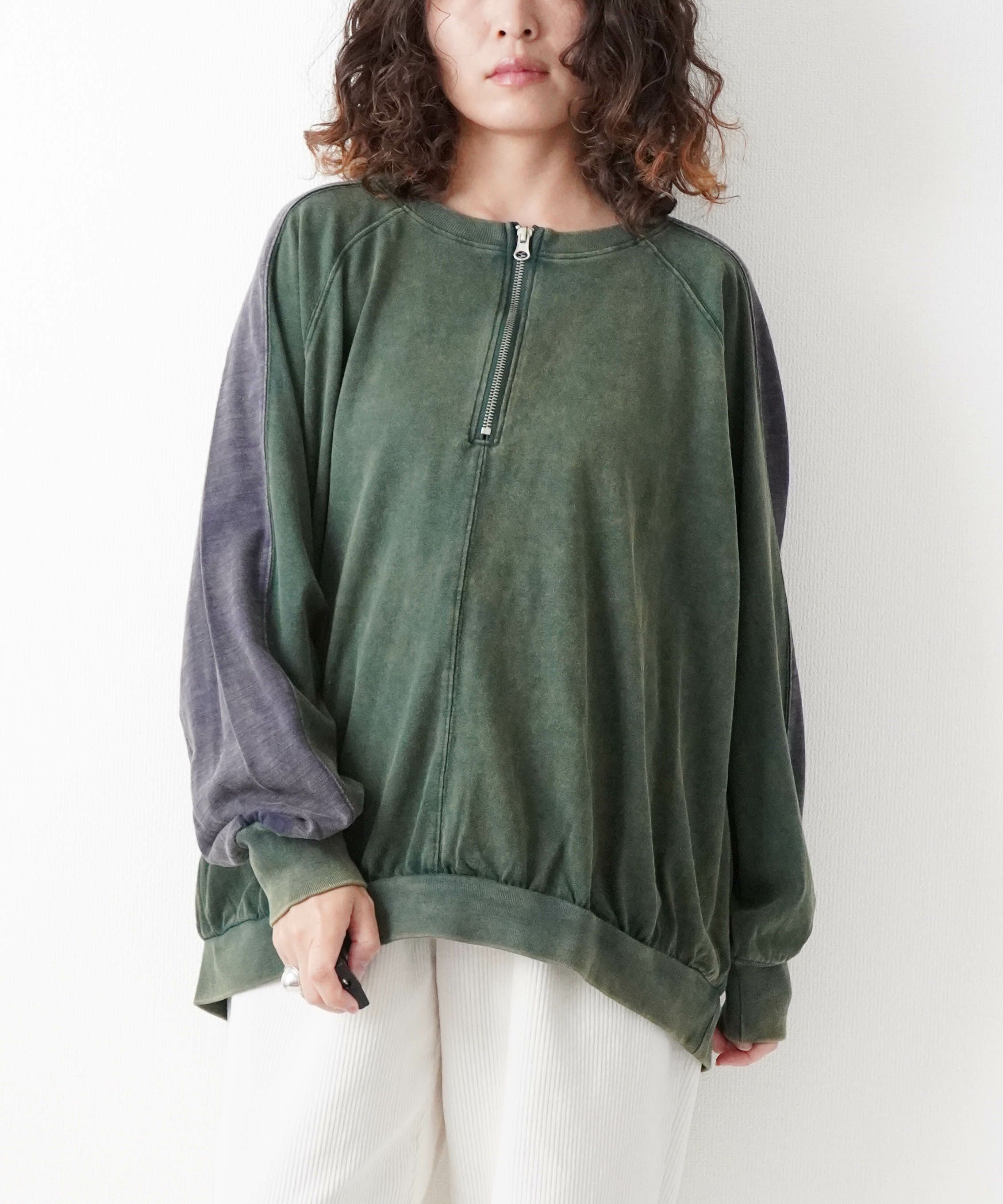 day standard｜スノーウォッシュ加工ハーフジッププルオーバー [[K53146-38]][D]