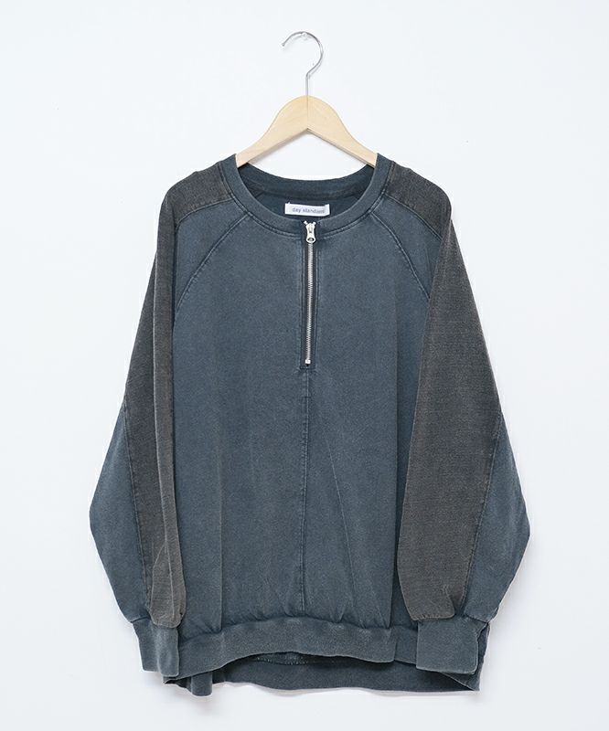 day standard｜スノーウォッシュ加工ハーフジッププルオーバー [[K53146-38]][D]