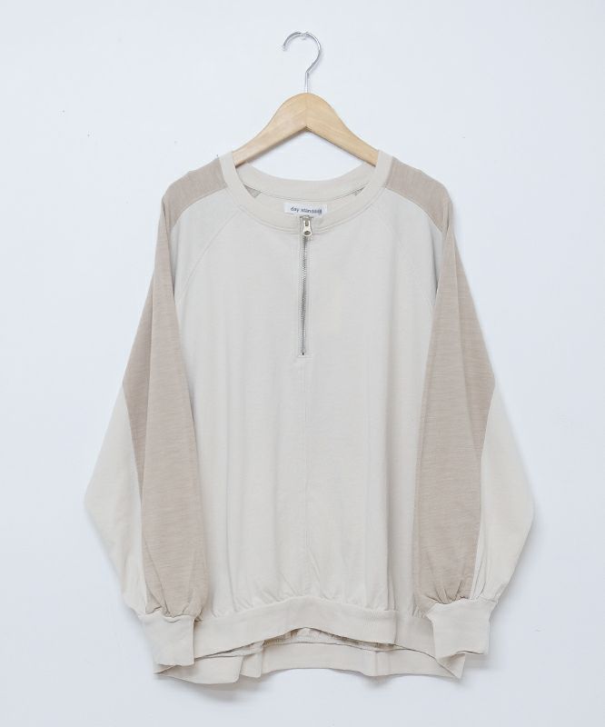 day standard｜スノーウォッシュ加工ハーフジッププルオーバー [[K53146-38]][D]