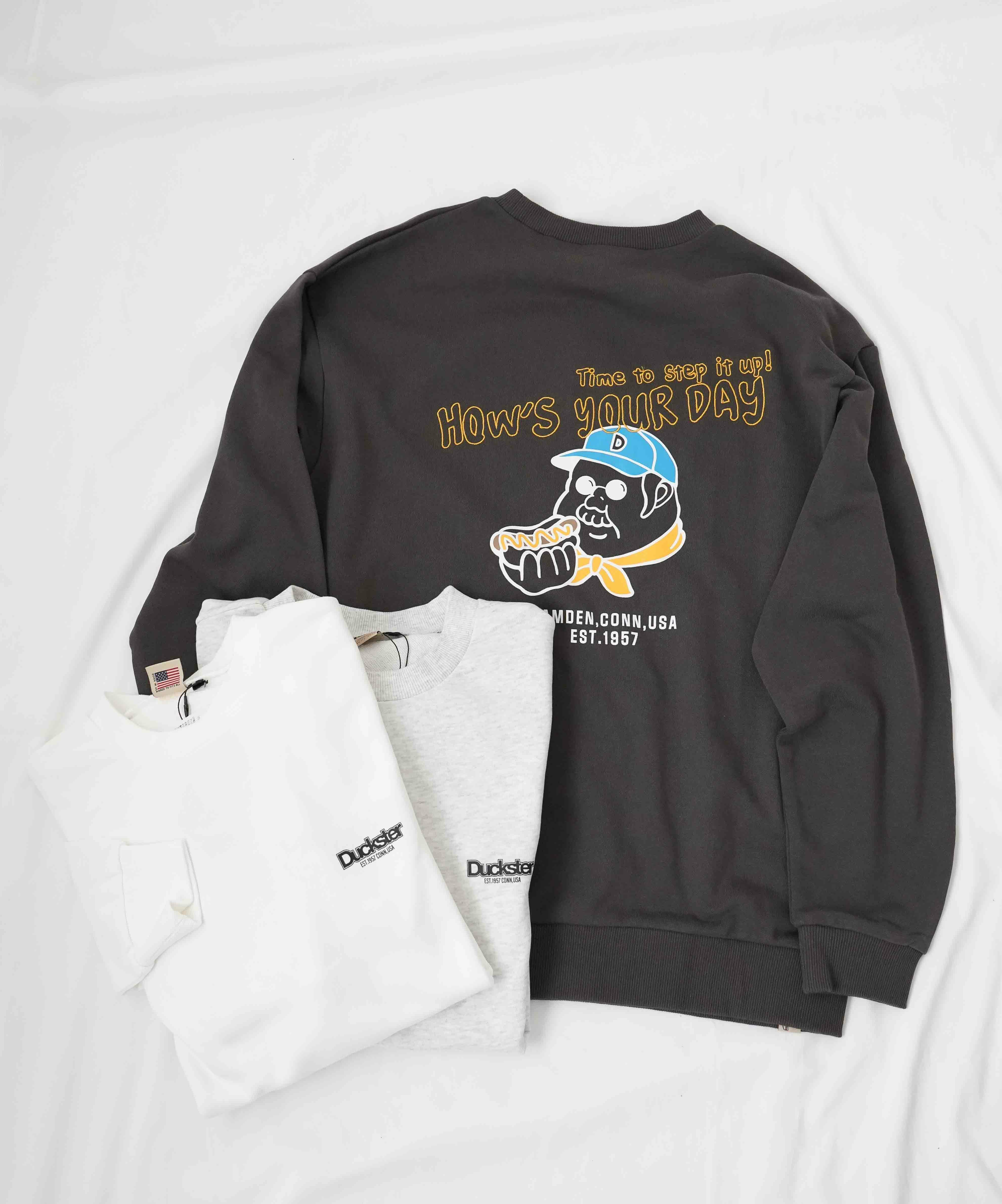 duckster｜別注　ホットドックおじさん　クルースウェット [[944901]][D]