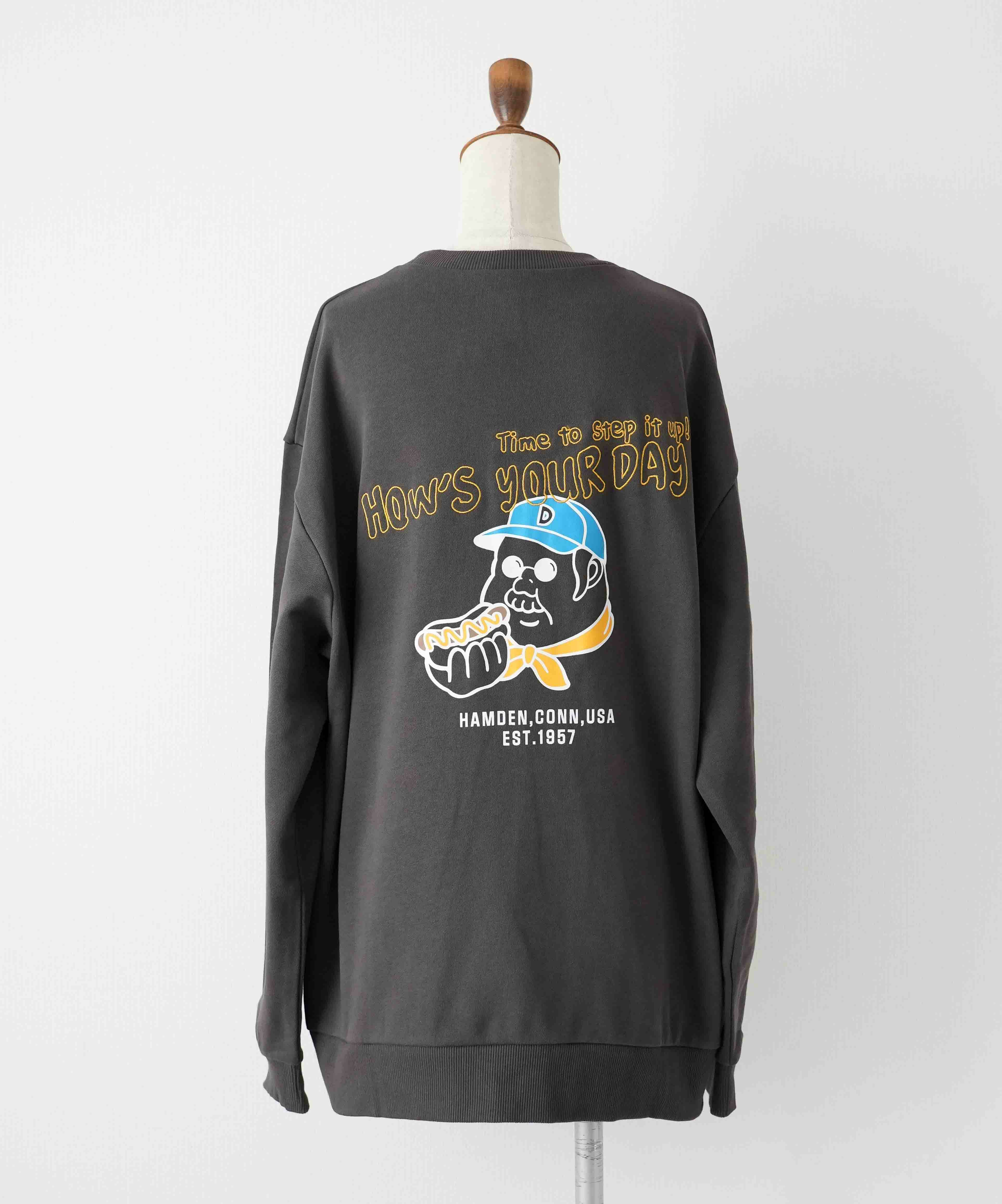 duckster｜別注　ホットドックおじさん　クルースウェット [[944901]][D]