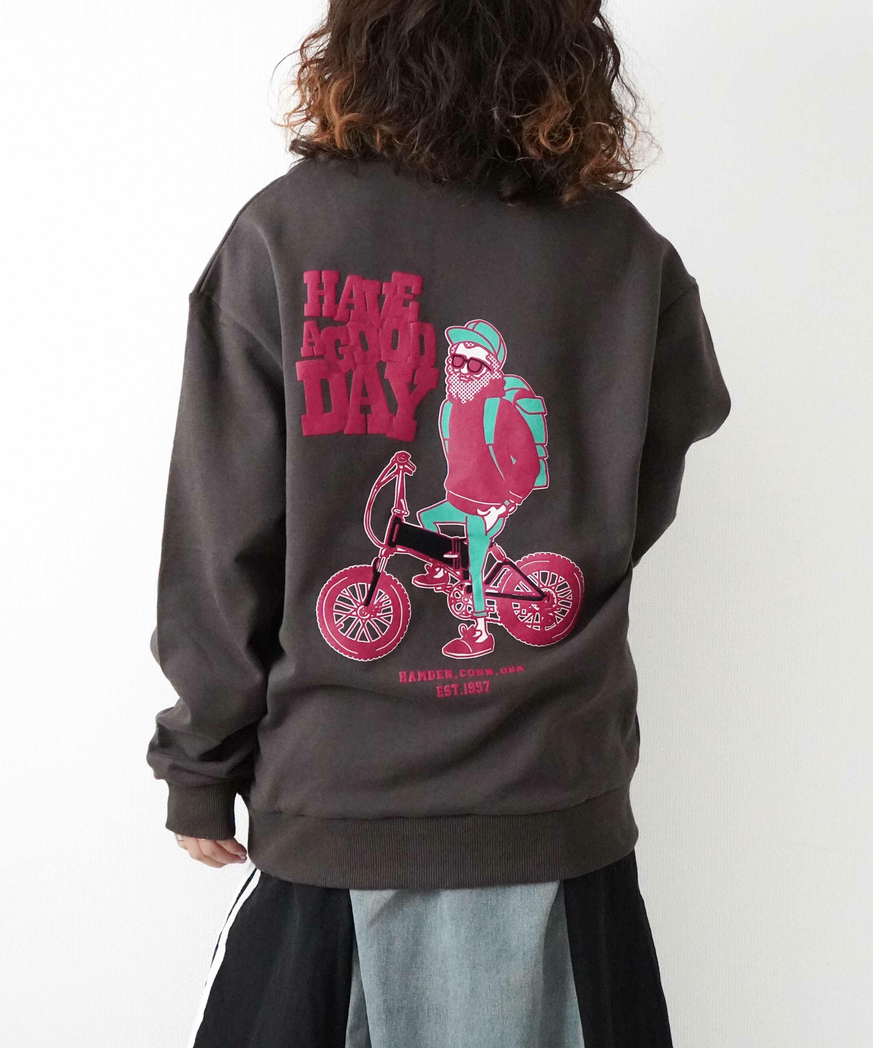 duckster｜別注　自転車おじさん　クルースウェット [[944903]][D]