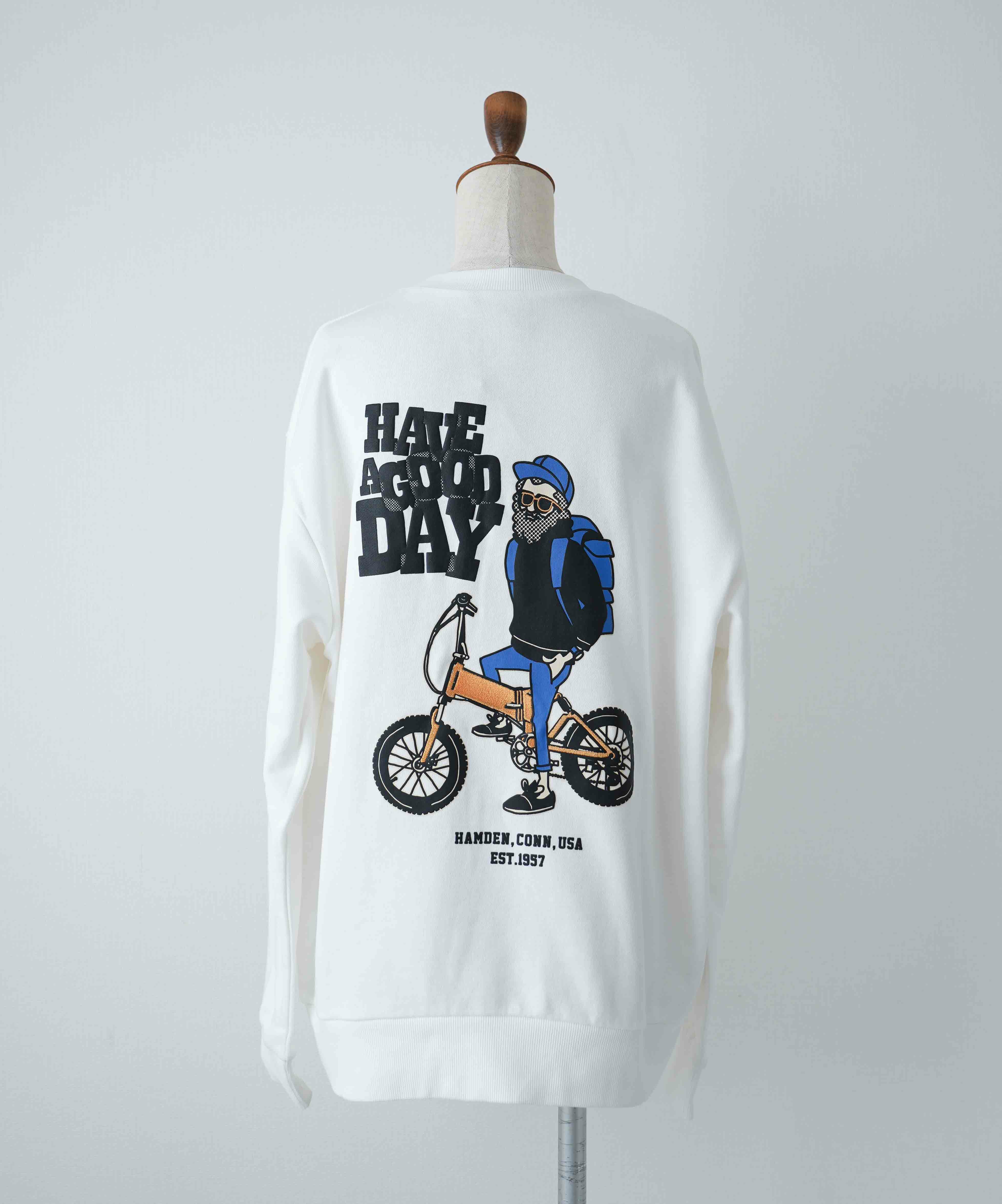 duckster｜別注　自転車おじさん　クルースウェット [[944903]][D]