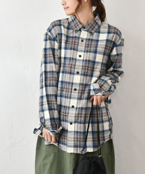 L.L.Bean｜綿起毛チェックシャツ [[505750]][C]