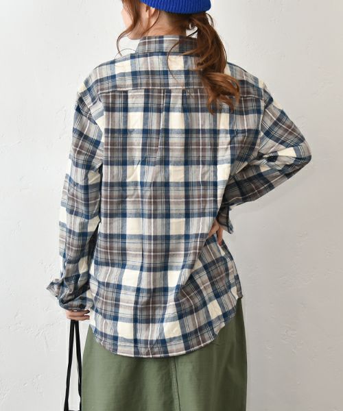 L.L.Bean｜綿起毛チェックシャツ [[505750]][C]