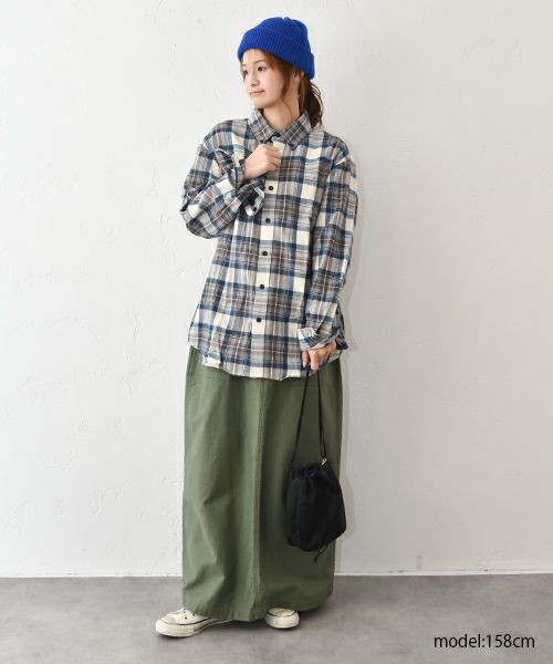 L.L.Bean｜綿起毛チェックシャツ [[505750]][C]