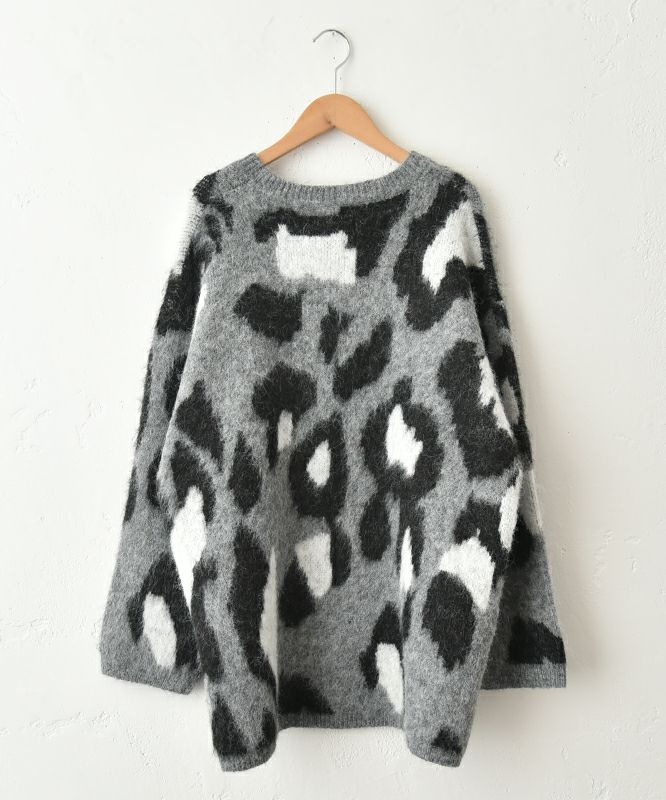 HUMS｜レオパード柄ニット [[RNK-25112]][C]
