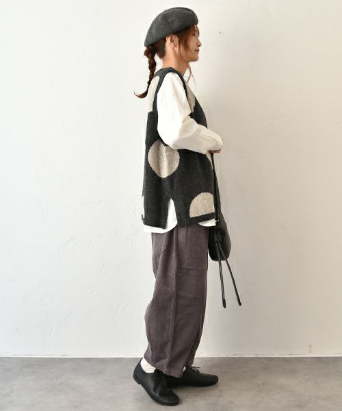 hagumu｜ドットニットベスト [[125697]][C]