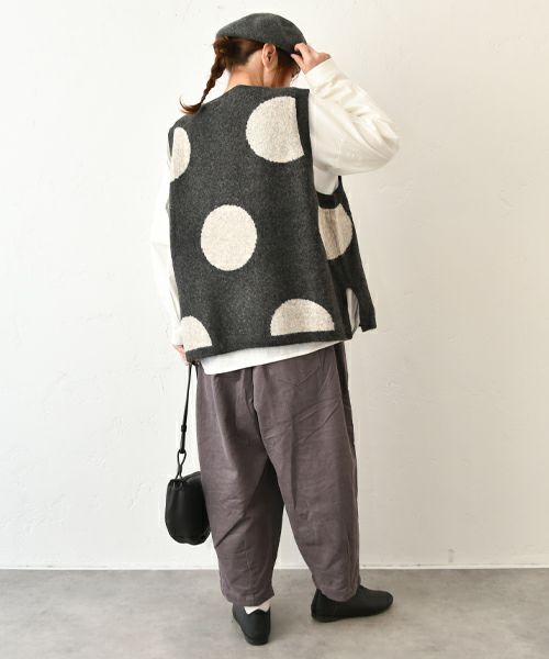 hagumu｜ドットニットベスト [[125697]][C]