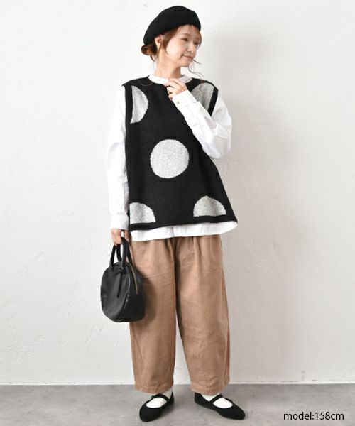 hagumu｜ドットニットベスト [[125697]][C]