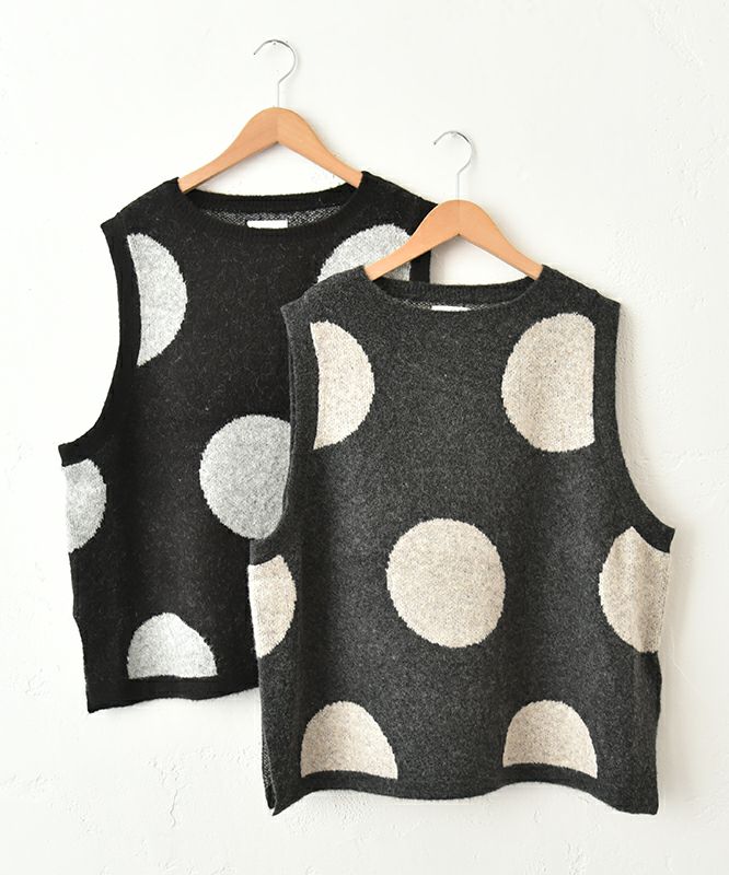 hagumu｜ドットニットベスト [[125697]][C]